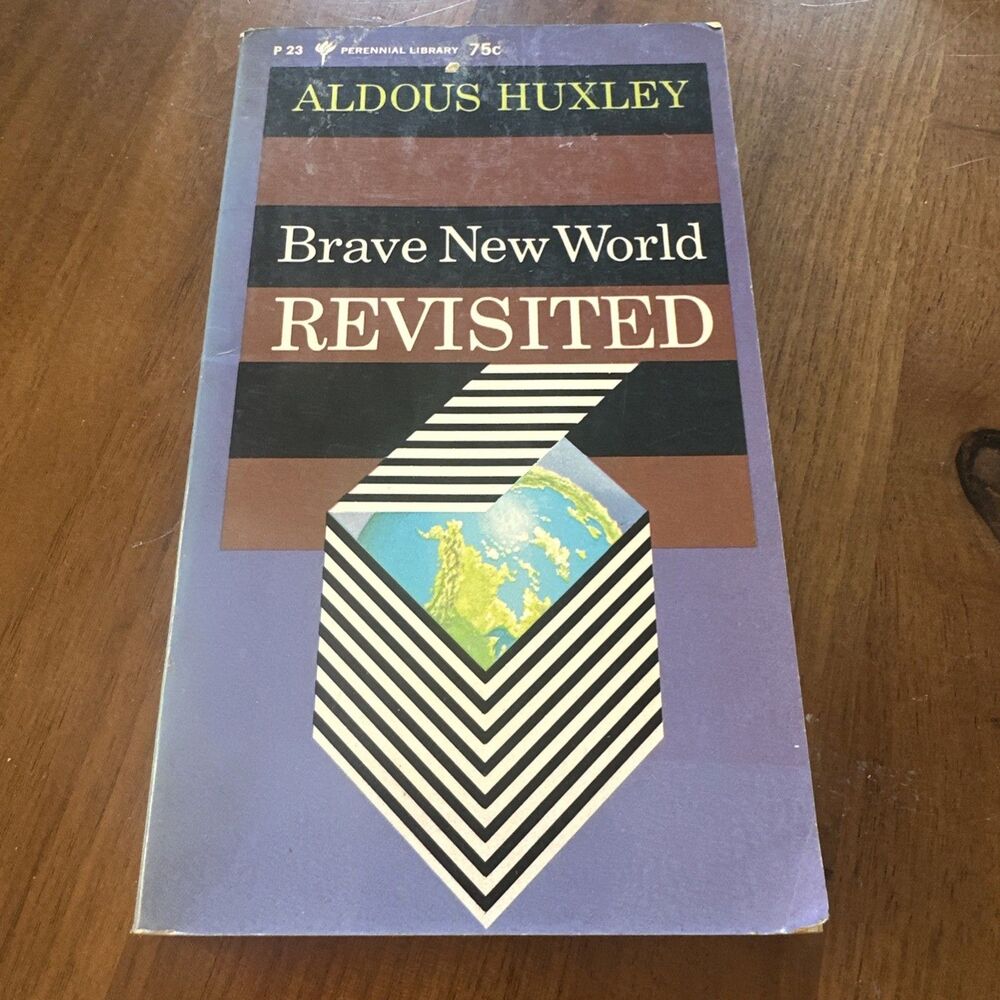 Brave New World Revisited Aldous Huxley PB Book 1965 Perennial Library Harper